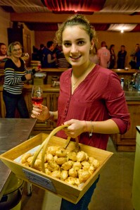Kir and gougeres@ Cornu