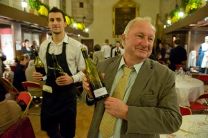 Roland Masse in front of the world's wine press, well those interested in Burgundy anyway.