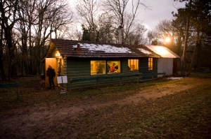 A welcome sight, the prospect of warmth and refreshment at the end of the day.