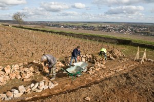 A new wall goes up in Les Renardes, they want me to see it finished !