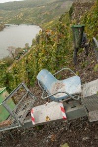 Scary it might be as it twists and turns up through the vines, but I guess its still better than walking up. I'd rather walk down than ride backwards though.