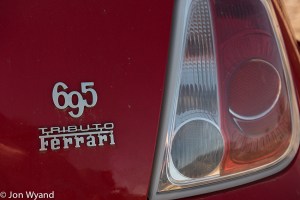 But still keen on cars, especially his Ferrarified red Fiat !