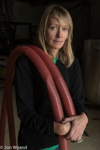 Jane Eyre-Renard looks the typical exhausted winemaker after the harvest !