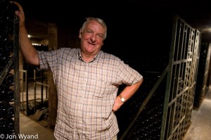 Maurice Chapuis, mayor of Aloxe-Corton, in his cellar. Brother of Claude Chapuis who wrote his own book about Corton thirty years ago and wrote the foreword to mine.