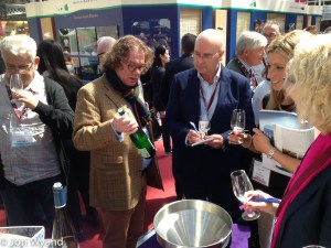 Dr Ernie Loosen shows off his Mosel 