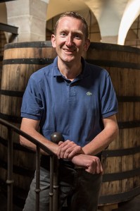 Boris Champy  in the cool of Latour's historic cuverie in Aloxe-Corton
