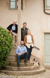Jacques,Jeremy and wife Diana with Alex and the dog.