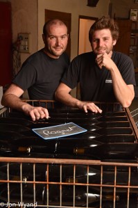 Brothers Franck and Fred, the next generation at Domaine Henri Buisson in St Romain, showing off their Corton Rognets!