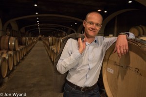 Frederick Weber,  the winemaker, in his cellars at Bouchard.