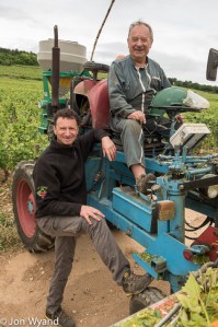 Laurent and Father Hubert in Morey-St-Denis