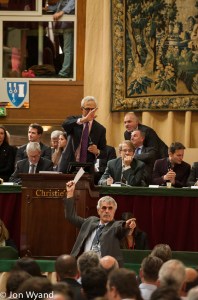 The action gets underway.