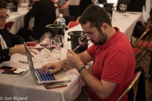 Press tasting at Hospices, concentration at every turn
