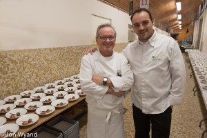 Happy chef and traiteur.