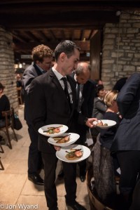 and the waiters try to find a way through!